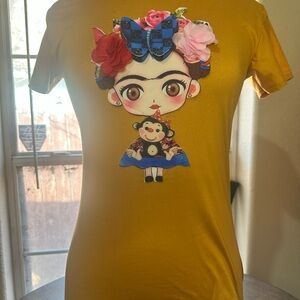 Kids Yellow Graphic T-Shirt
